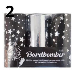 Bordbomber 3 stk - stjerner