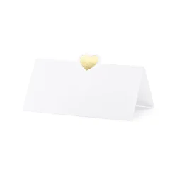 Placeringskort med guldhjrta 10 st.