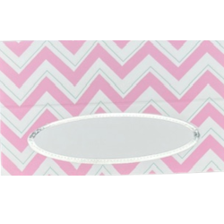 Placeraskort i rosa och vit