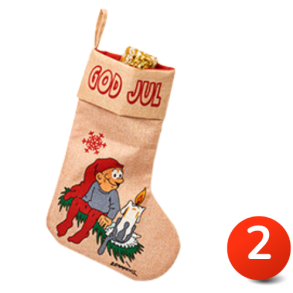 Bramming julstrumpa - Tomte med ljus