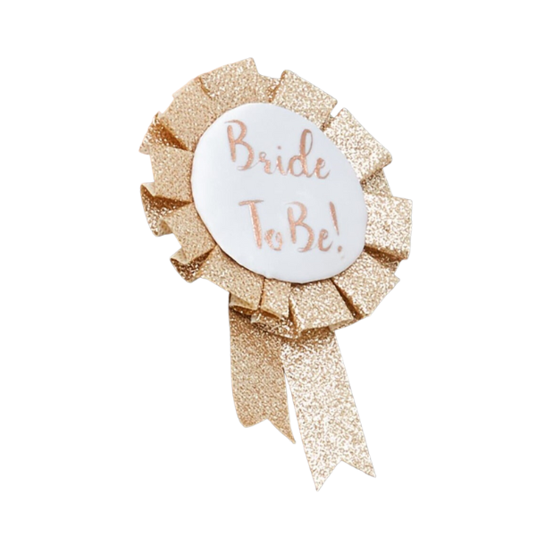 Bride to Be Badge i Guld