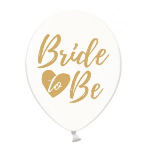 Ballong transparent BRIDE TO BE GULD