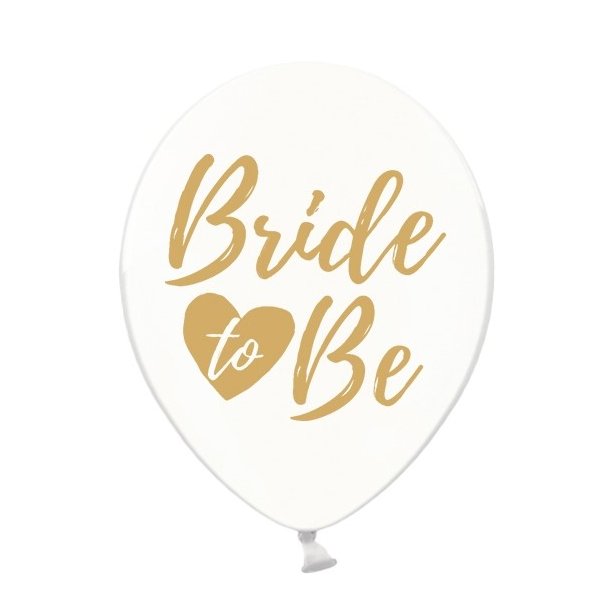 Ballon transparent BRIDE TO BE GULD