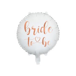 Bride to be folieballong i vit