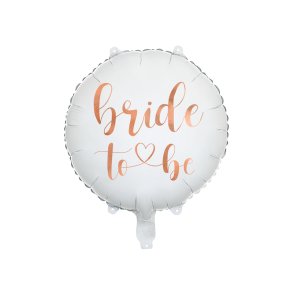 Bride to be folieballong i vit
