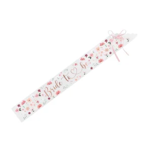 Bride to be sash - med blommor