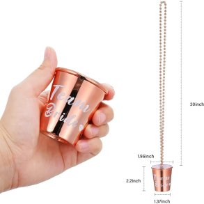 Team Bride shotglas i rosaguld