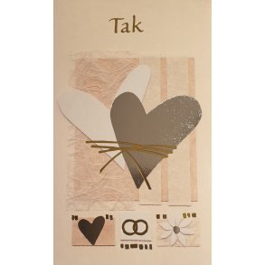Takkekort til bryllup HJERTE