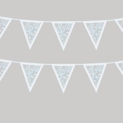 Flagga banner i vitt fr brllop