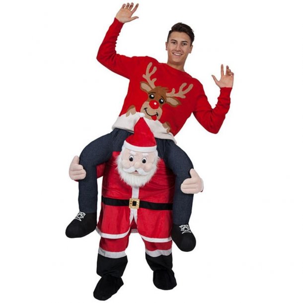Santa piggyback
