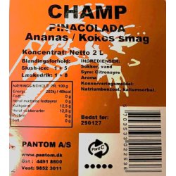 Slush ice koncentrat : Pina colada