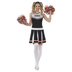 Cheerleader CHS svart med pompom