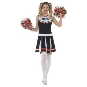 Cheerleader CHS sort med pompom