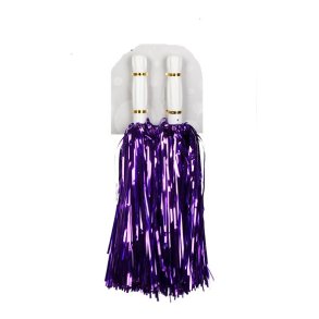 Pom Pom Cheerleader set i metallisk lila