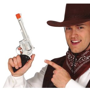 Cowboy pistol  slvfarve