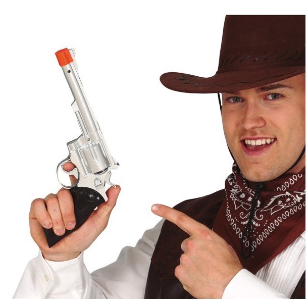 Cowboy pistol  slvfarve