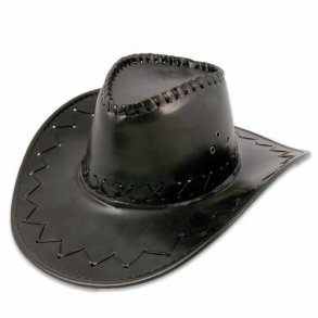 Cowboyhat i blank sort