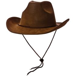 Cowboyhatt Western i brunt mocka