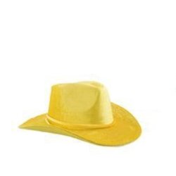 Cowboyhatt i GUL velour
