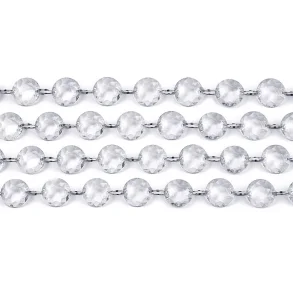 Diamant guirlande med klare plastdiamanter