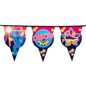 Disco flagbanner i karton - Disco fever