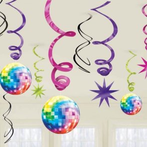 Disco Boll swirls, 12 st
