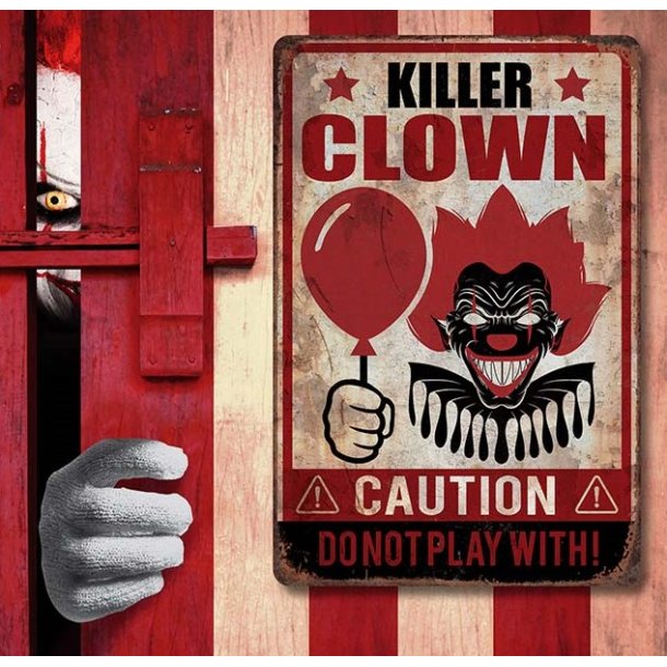 Halloween Horror skilt - Killer clown