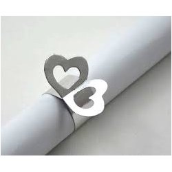 Sangringe i karton med bent hjerte, 12 stk