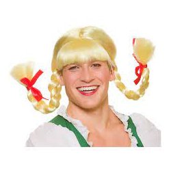 Oktoberfest paryk - Funny beer girl