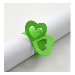 Sangringe i karton med bent hjerte, 12 stk