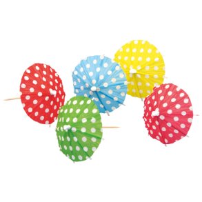 Dryckesparasoll med prickar