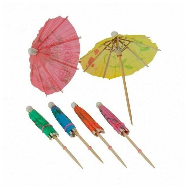 Drinks parasol med blomster