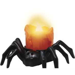 Edderkop med lys 