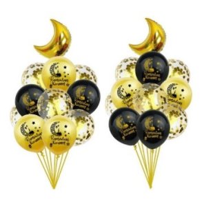 Eid ballon st i sort-guld