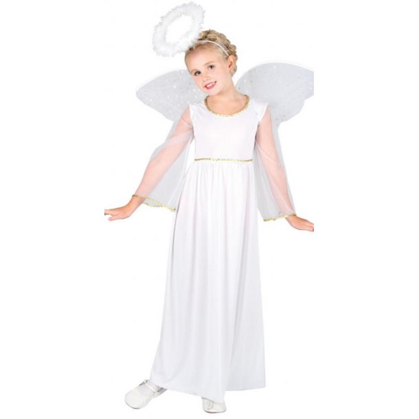 Engel kjole med vinger og glorie