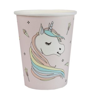 Enhjrning Papkopper i pastelfarver