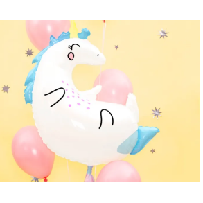 Hvid Enhjrning folieballon