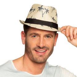 Hawaii hatt - Fedora med palmer