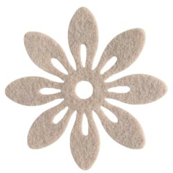 Blommor i filt 12cm i diameter