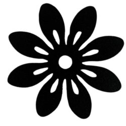 Blommor i filt 12cm i diameter