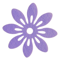 Blommor i filt 12cm i diameter