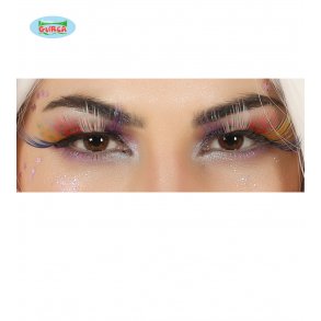 jenvippe st med lange farvede vipper incl. lim