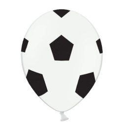 Ballong med fotboll 30 cm, 6 st.