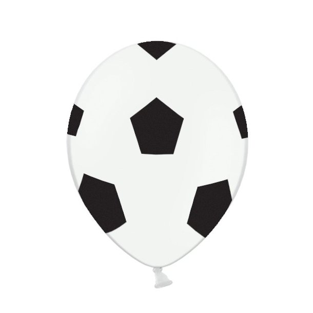 Ballon med Fodbold 30 cm, 6 stk.