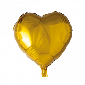 Folie ballon Hjerte 46 cm GULD