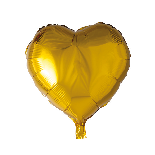 Folie ballon Hjerte 46 cm GULD