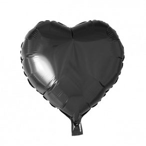 Folie ballon Hjerte 46 cm SORT