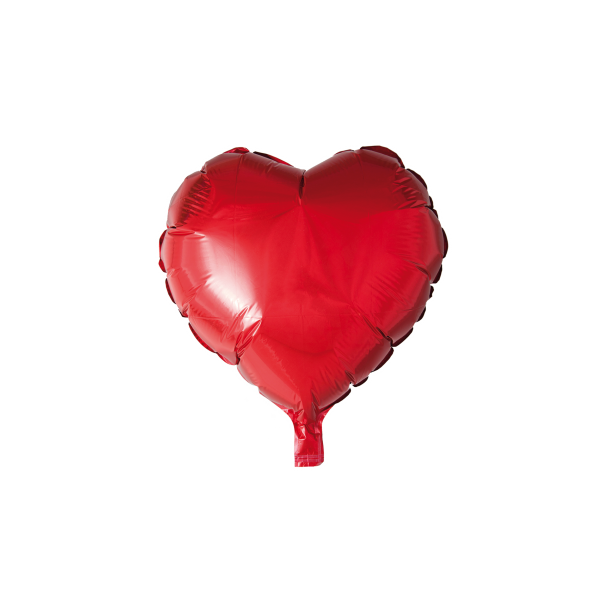 Folie ballon Hjerte 46cm i rd