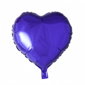 Folie ballon Hjerte 46 cm LILLA