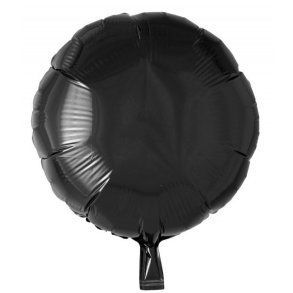 Folie ballon Rund SORT 46 cm